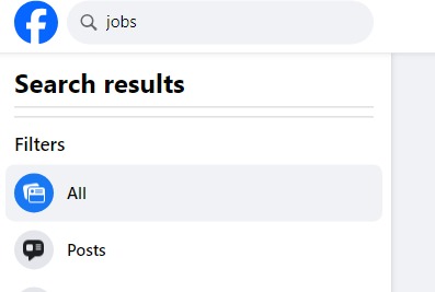 Facebook Search for Jobs