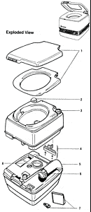 Parts Diagram Porta Potti 235 - Thetford RV Toilet Parts