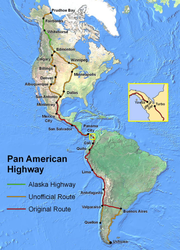 Pan Am Highway Map