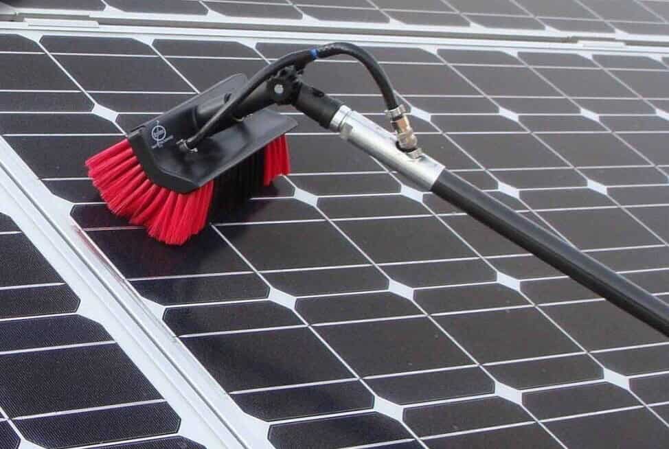 Cleaning RV solar panels