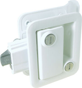 Fastec white RV travel trailer entry lock