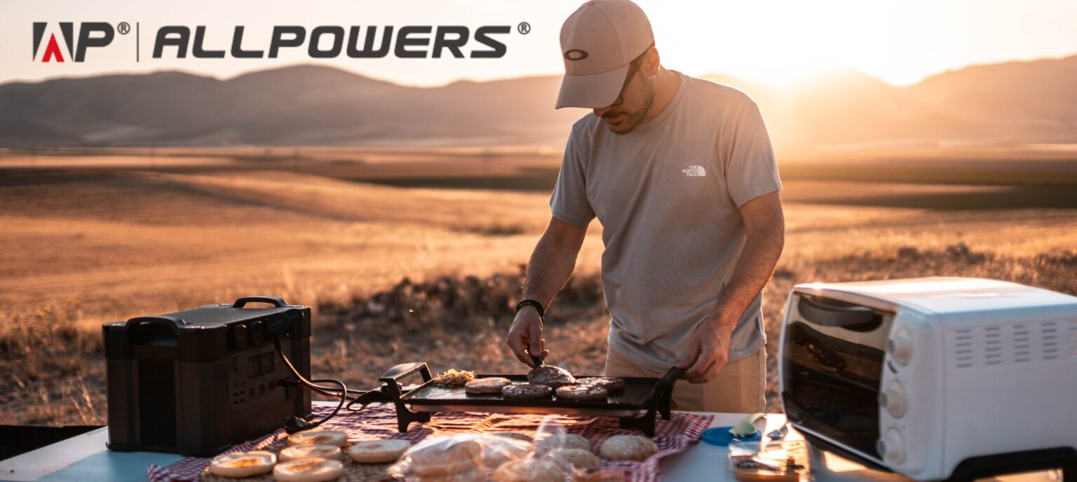 ALLPOWERS portable power station and solar setup