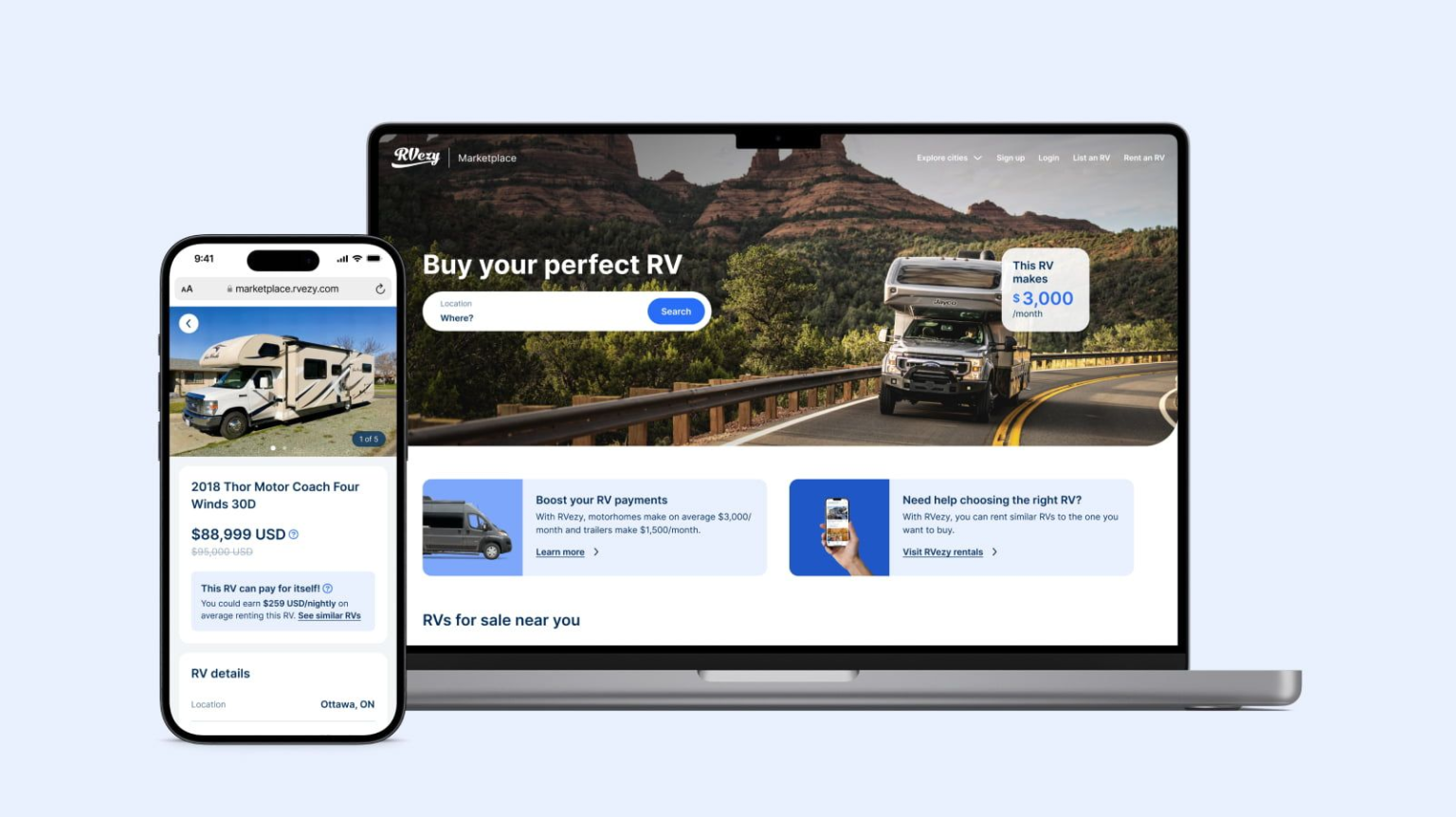 RVezy marketplace screenshot