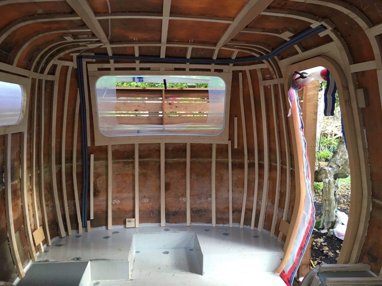Stripping inside of trailer during rebuild