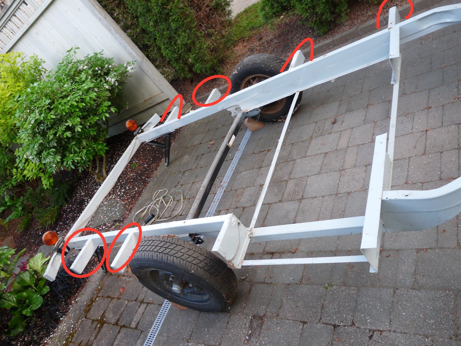 Frame repaired and primed with new axle