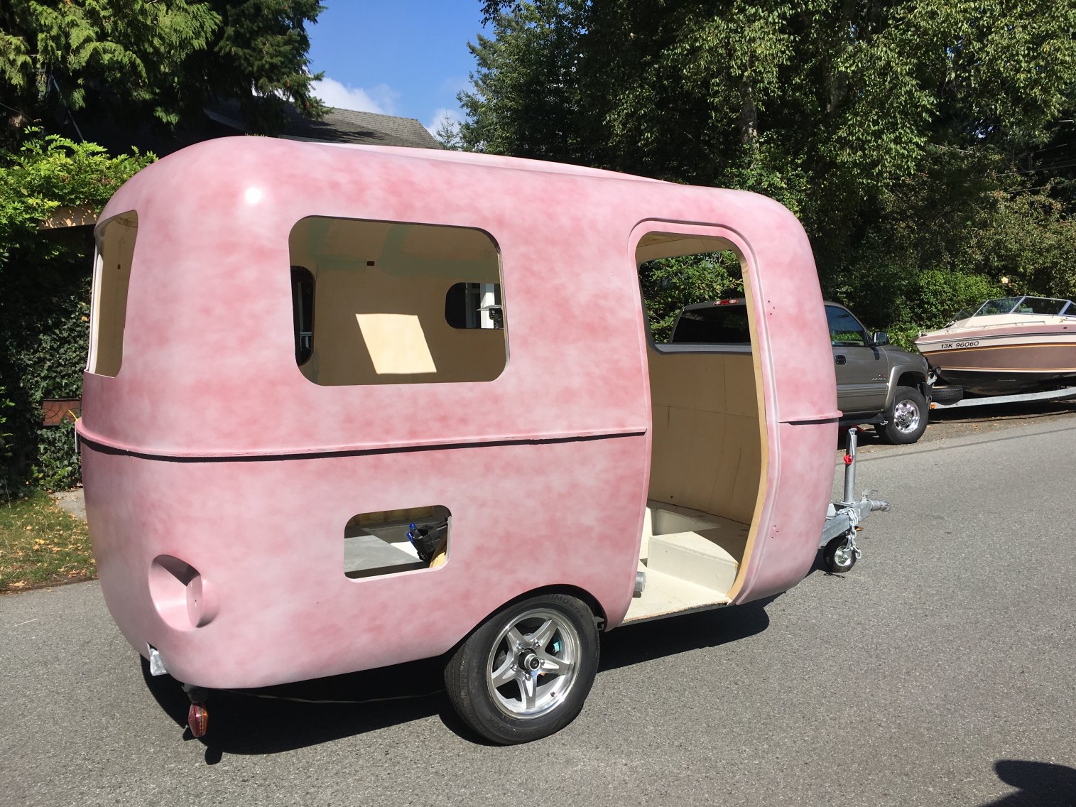 Exterior primed during restoration