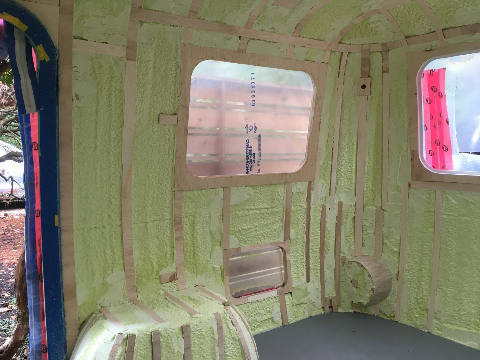Insulation progress inside the Boler
