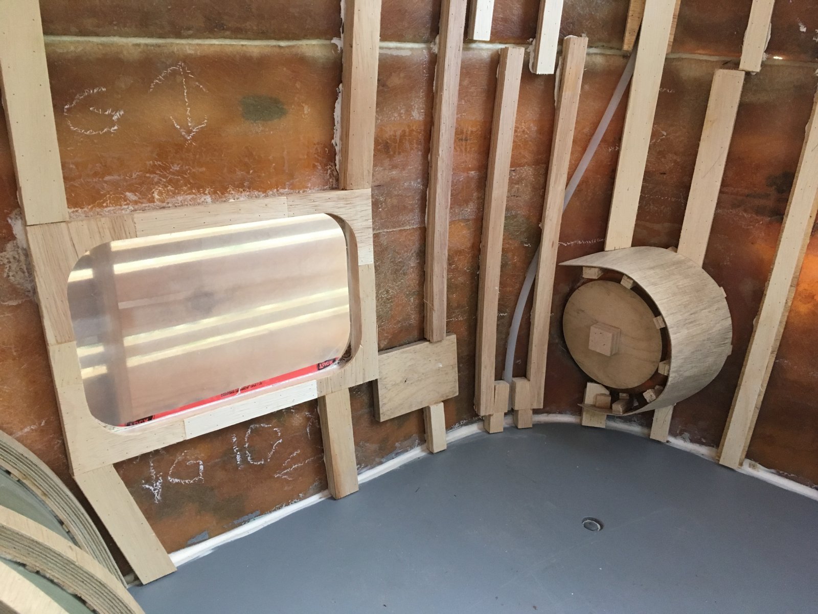 Storage door work during restoration