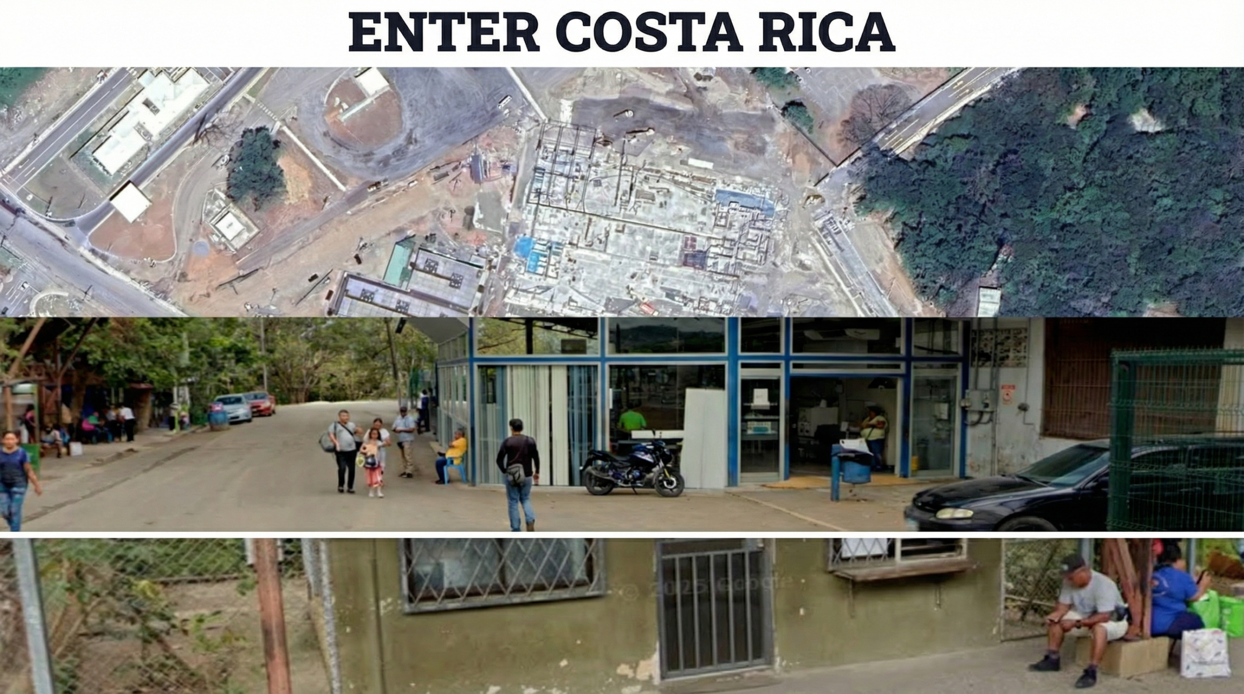 Entering Costa Rica from Nicaragua at Peñas Blancas with an RV and trailer