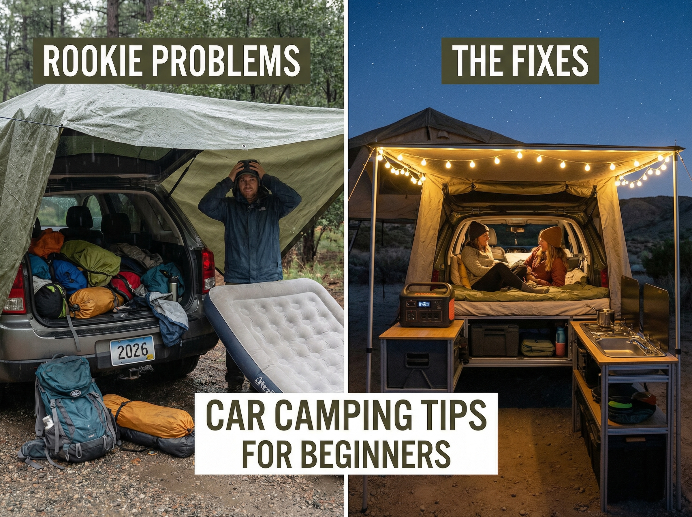 Car Camping Tips for Beginners (2026): The Rookie Problems That Ruin Trips — And the Fixes That Actually Work